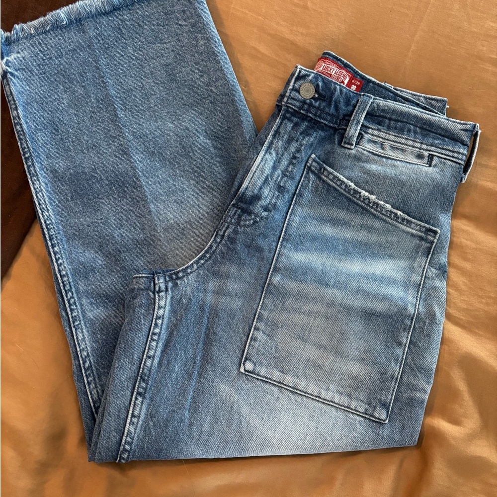 NWOT Lucky Brand Women's wide leg crop jeans